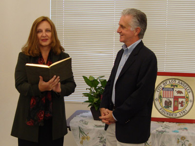 Maja Trochimczyk with Paul Krekorian, May 2010