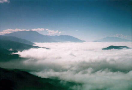 Above the clouds in California, 1997.