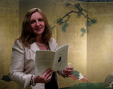 Maja Trochimczyk reading from Poets on Site Chapbook for Japanese Gifts Exhibition,
 Pacific Asia Museum, Pasadena, February 2010