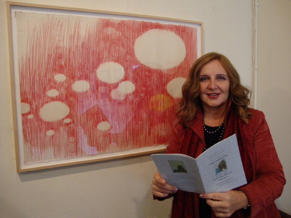 Maja Trochimczyk at Hyunsook Cho's Exhibit, February 2010